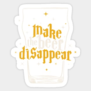 Make the Beer Disappear - Beer Wizard Sticker
